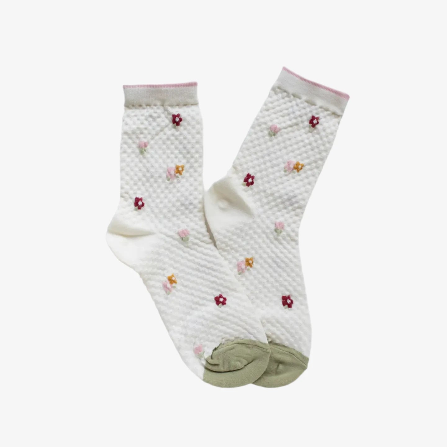 Embossed Flower Socks